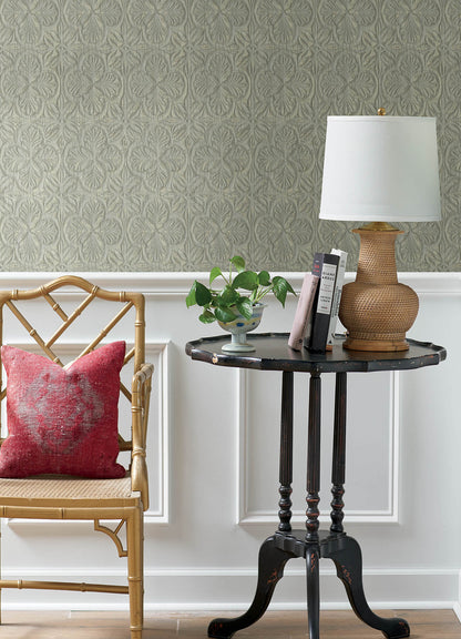 Kinfolk Karachi Wooden Damask Wallpaper