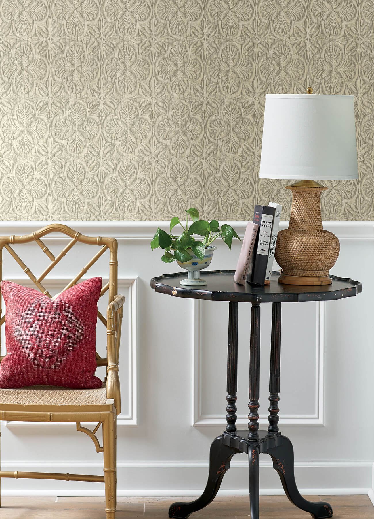 Kinfolk Karachi Wooden Damask Wallpaper