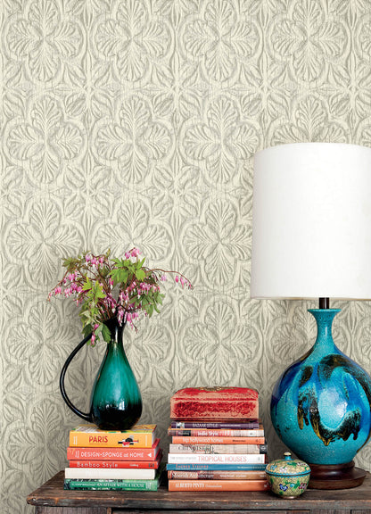 Kinfolk Karachi Wooden Damask Wallpaper