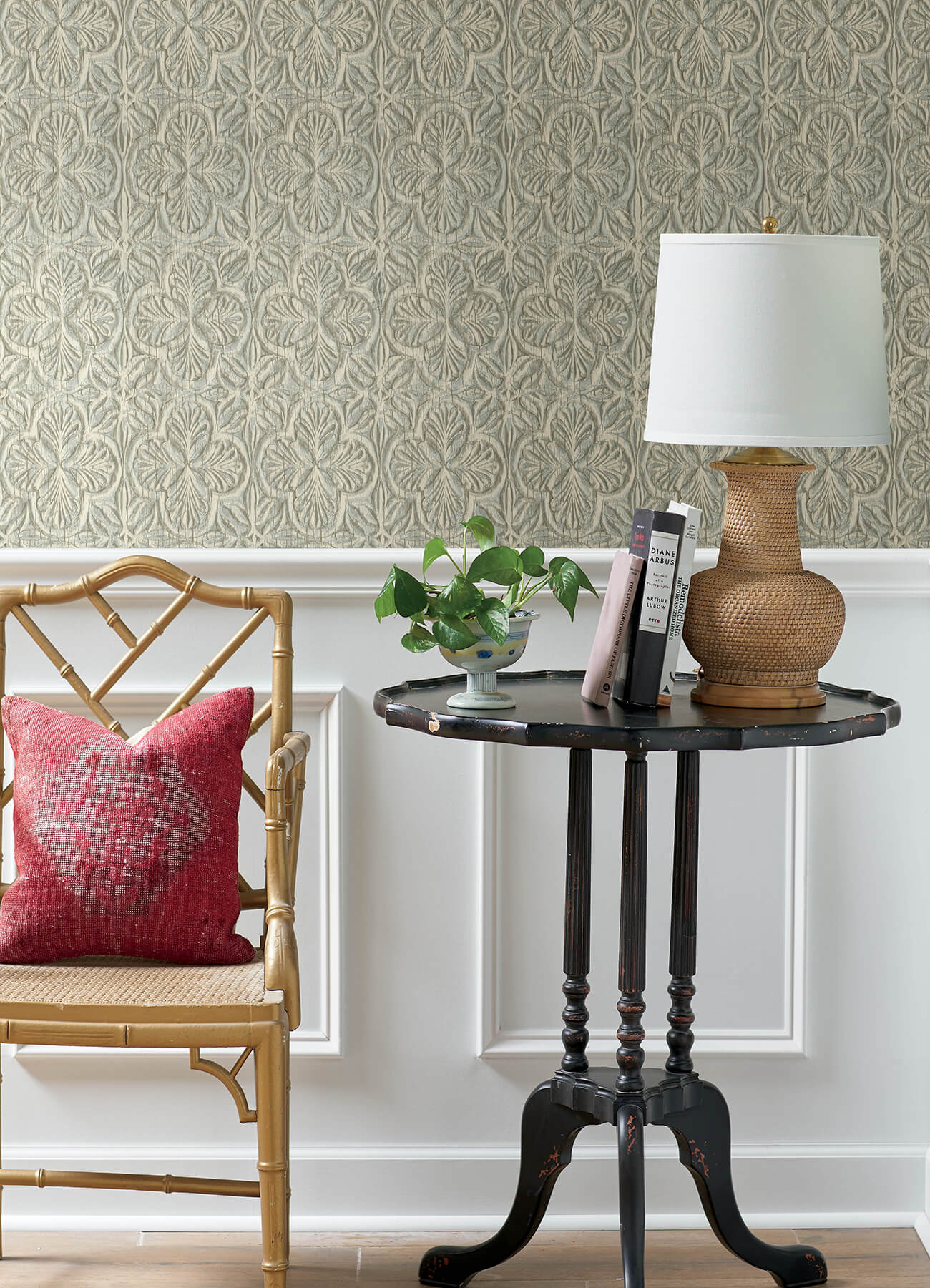 Kinfolk Karachi Wooden Damask Wallpaper