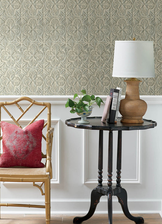 Kinfolk Karachi Wooden Damask Wallpaper
