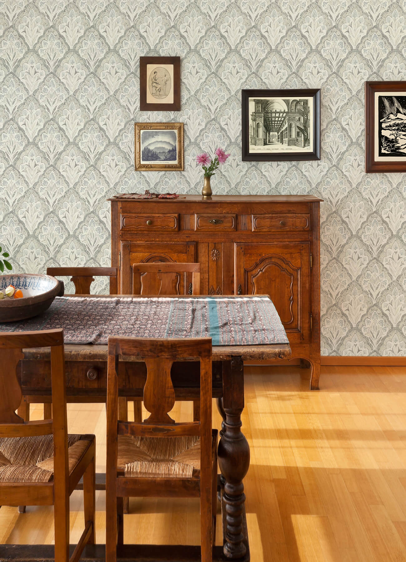 Kinfolk Mimir Quilted Damask Wallpaper