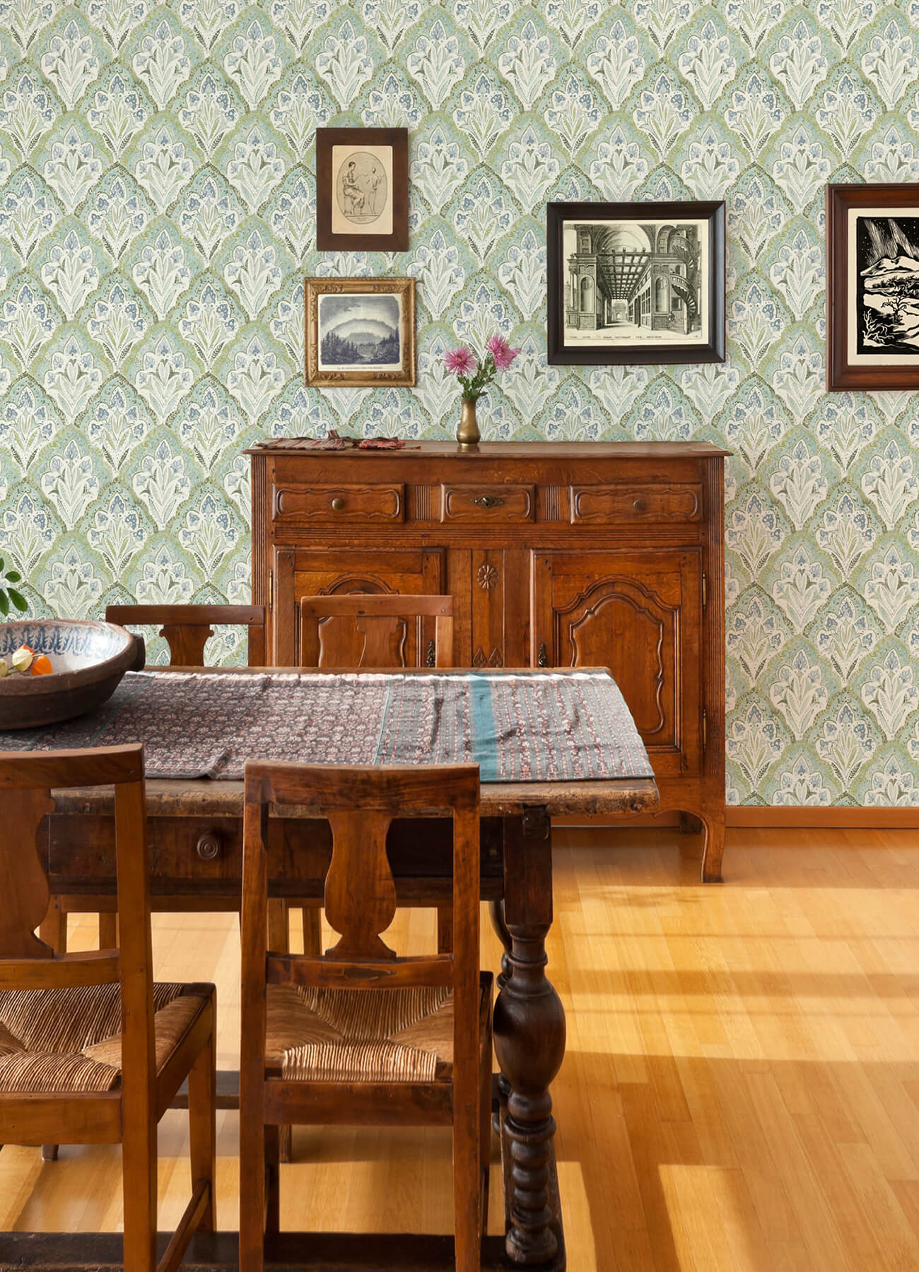 Kinfolk Mimir Quilted Damask Wallpaper