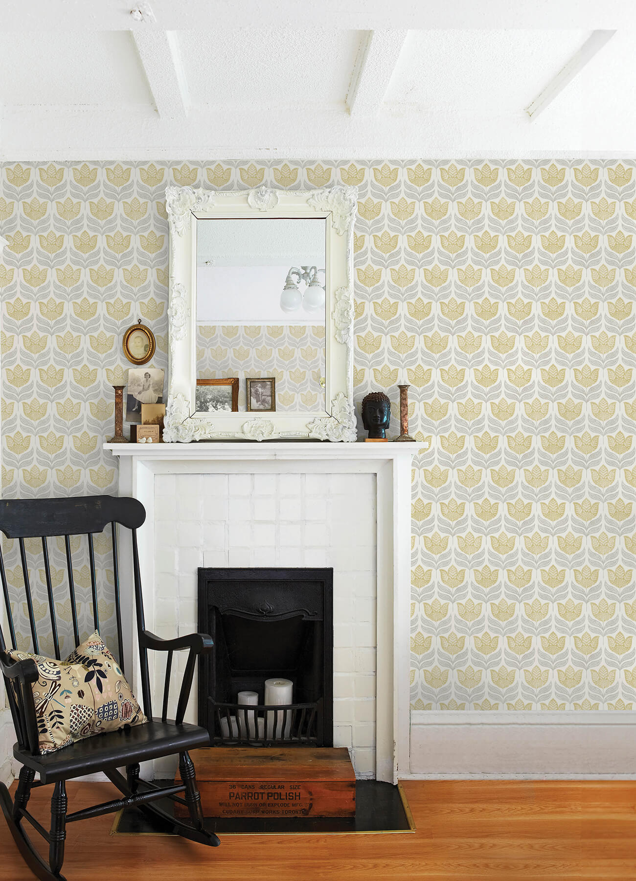 Kinfolk Cathal Tulip Block Print Wallpaper