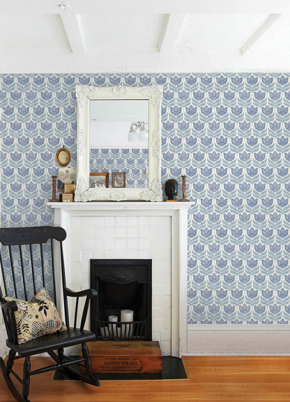 Kinfolk Cathal Tulip Block Print Wallpaper
