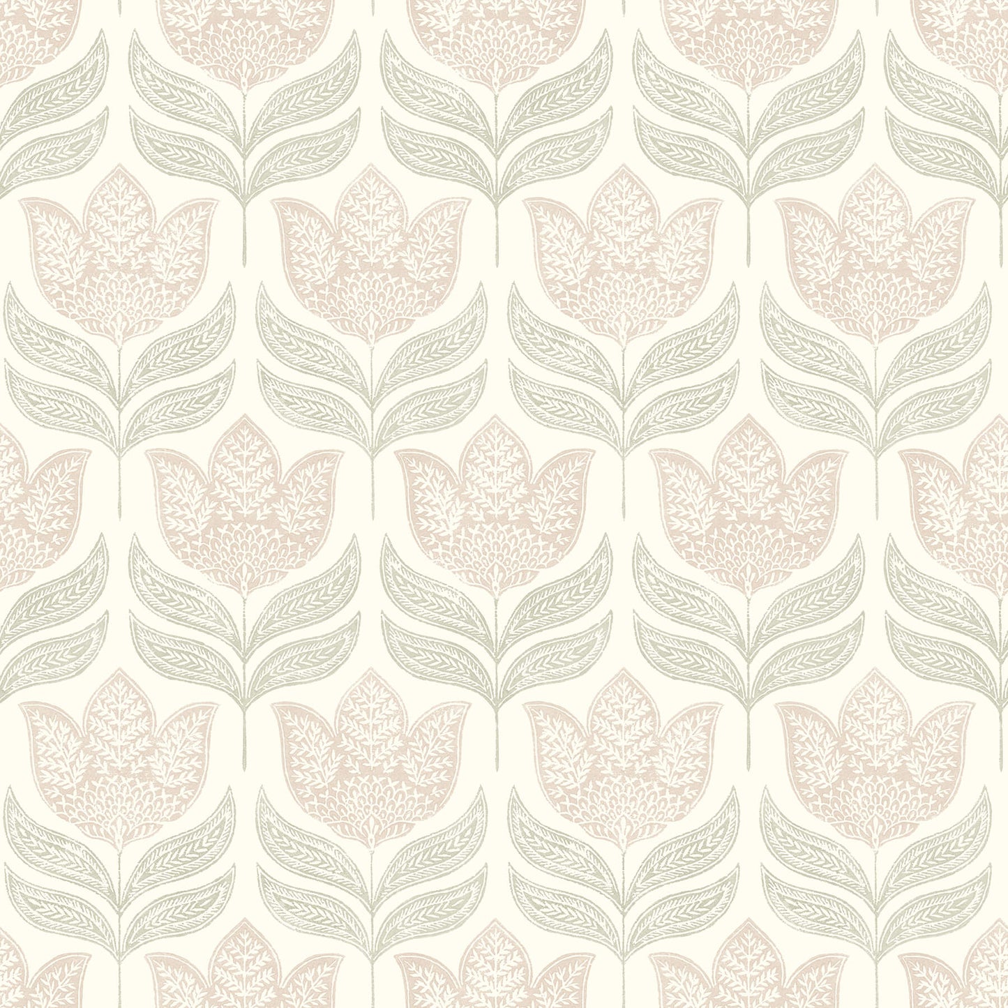 Kinfolk Cathal Tulip Block Print Wallpaper