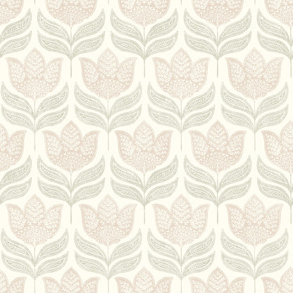 Kinfolk Cathal Tulip Block Print Wallpaper