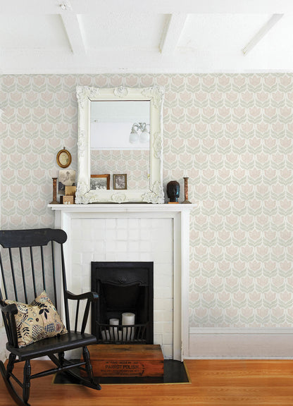 Kinfolk Cathal Tulip Block Print Wallpaper
