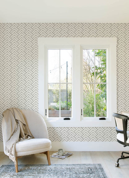 Kinfolk Oswin Herringbone Wallpaper