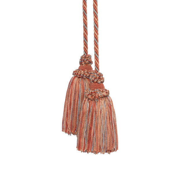 Annecy Chair Tassel by Samuel & Sons in Salmon/Peach/Light Blue
