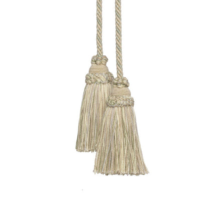 Annecy Chair Tassel by Samuel & Sons in Light Green & Blue/Cream