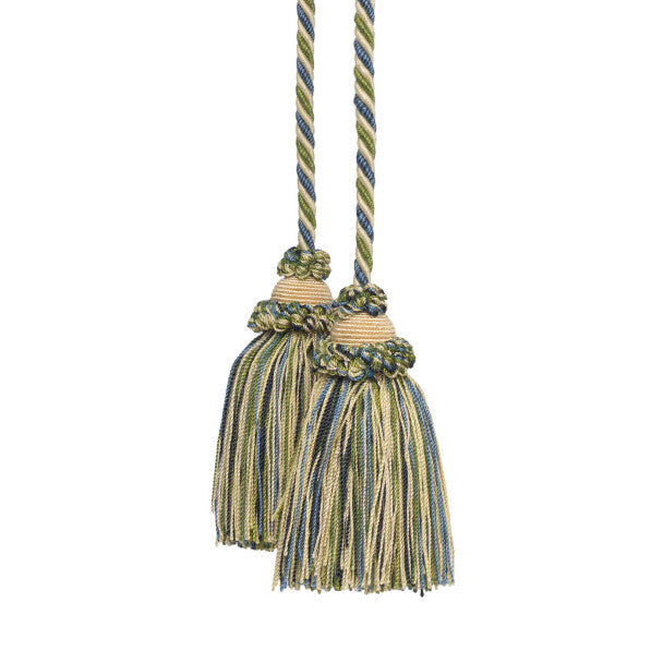 Annecy Chair Tassel by Samuel & Sons in Cream/Blue/Green