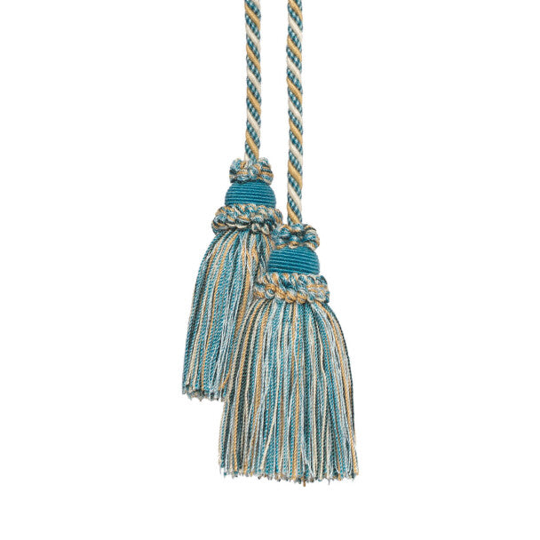 Annecy Chair Tassel by Samuel & Sons in Blue/Gold/Ivory