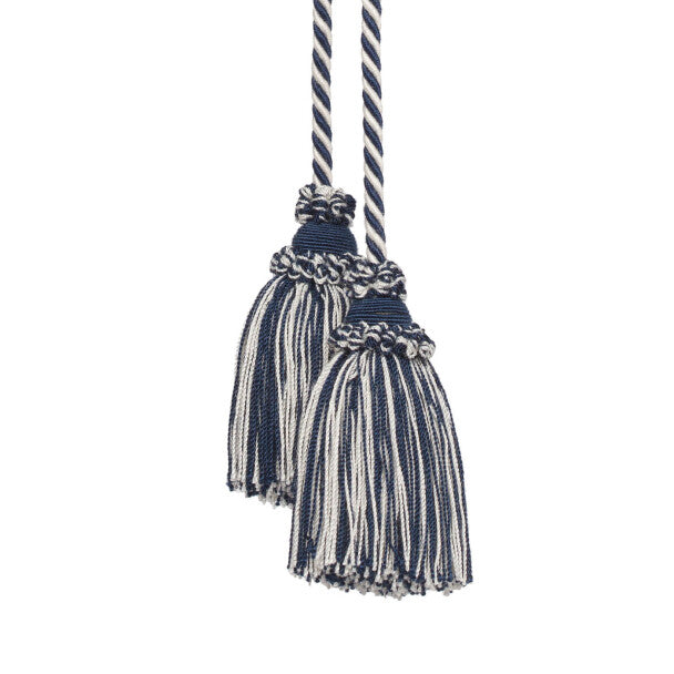 Annecy Chair Tassel by Samuel & Sons in Navy/White