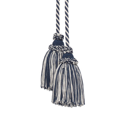 Annecy Chair Tassel by Samuel & Sons in Navy/White