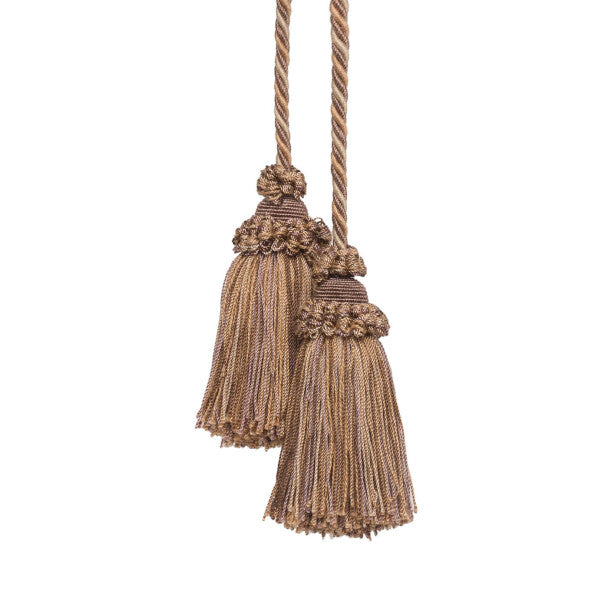 Annecy Chair Tassel by Samuel & Sons in Dark Taupe/Brown