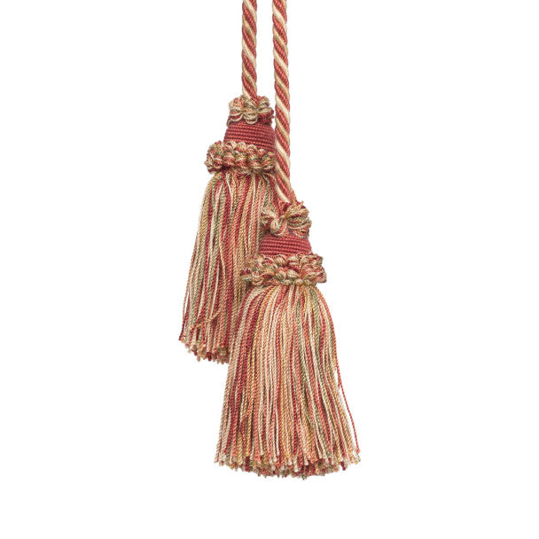 Annecy Chair Tassel by Samuel & Sons in Pink/Shades Of Cream