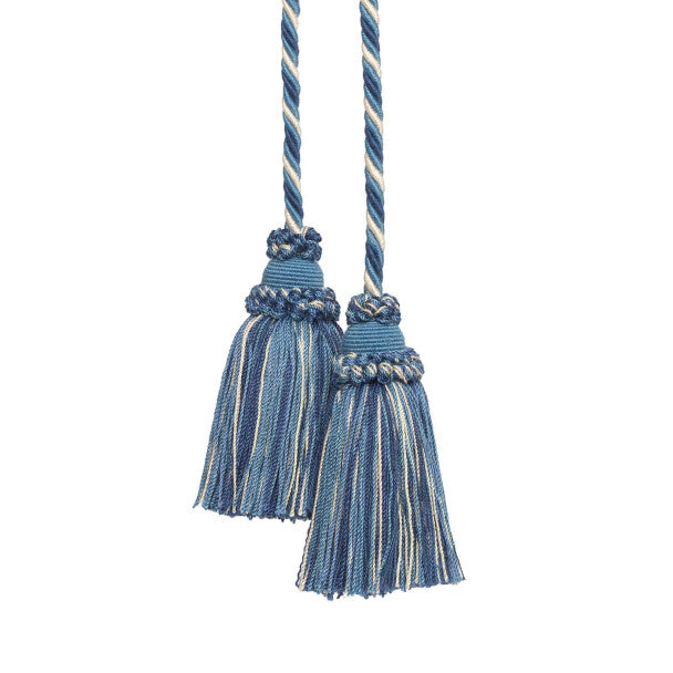 Annecy Chair Tassel by Samuel & Sons in Shades Of Blue/White