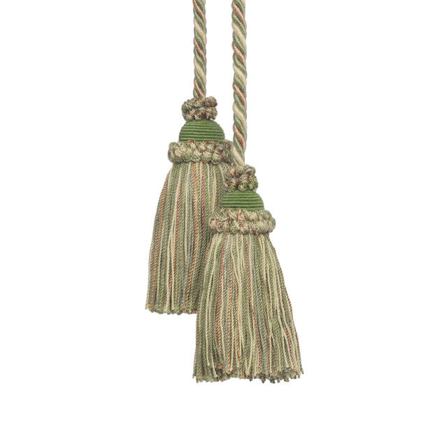 Annecy Chair Tassel by Samuel & Sons in Mint Green/Taupe/Yellow