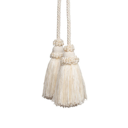 Annecy Chair Tassel by Samuel & Sons in Cream/White