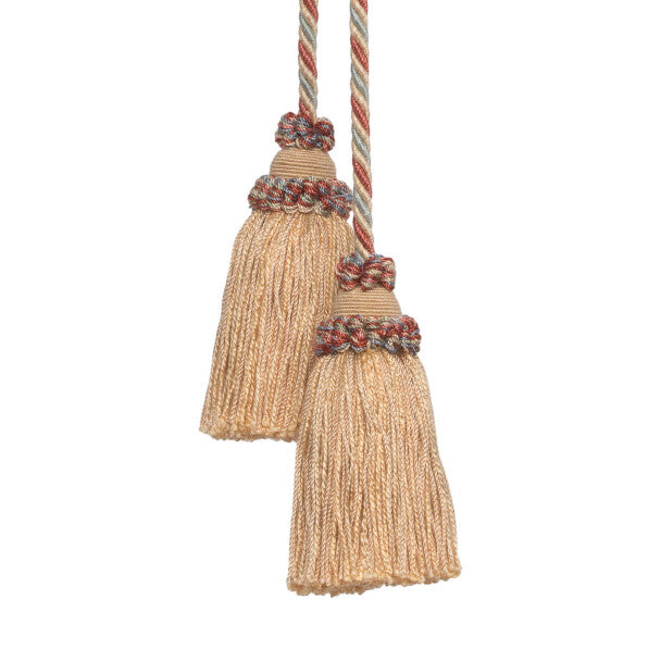 Annecy Chair Tassel by Samuel & Sons in Butter/Sea Foam/Coral