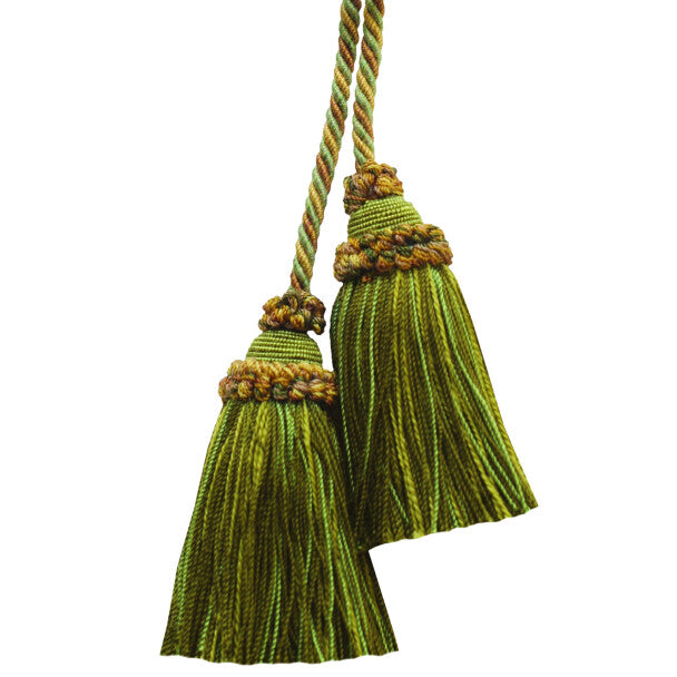 Annecy Chair Tassel by Samuel & Sons in Green/Olive/Golds