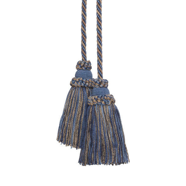 Annecy Chair Tassel by Samuel & Sons in Blue/Shades Of Tan