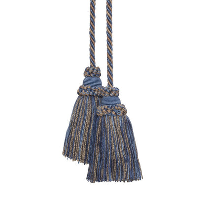 Annecy Chair Tassel by Samuel & Sons in Blue/Shades Of Tan