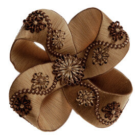 6.5" Le Musée Silk Bow by Samuel & Sons in Caramel/Autumn Brown