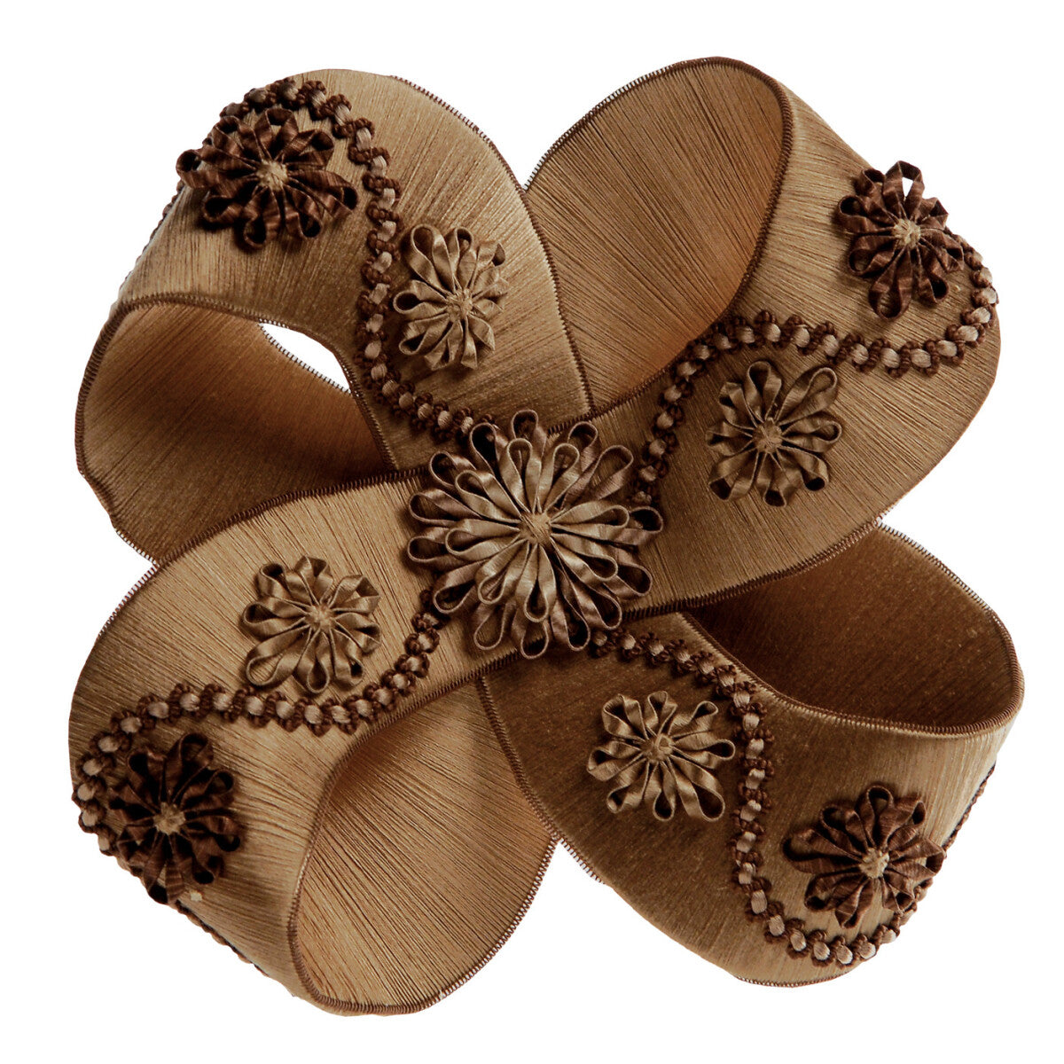 6.5" Le Musée Silk Bow by Samuel & Sons in Caramel/Autumn Brown