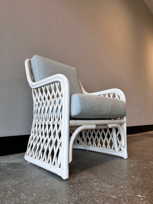 Vintage White Rattan Chair