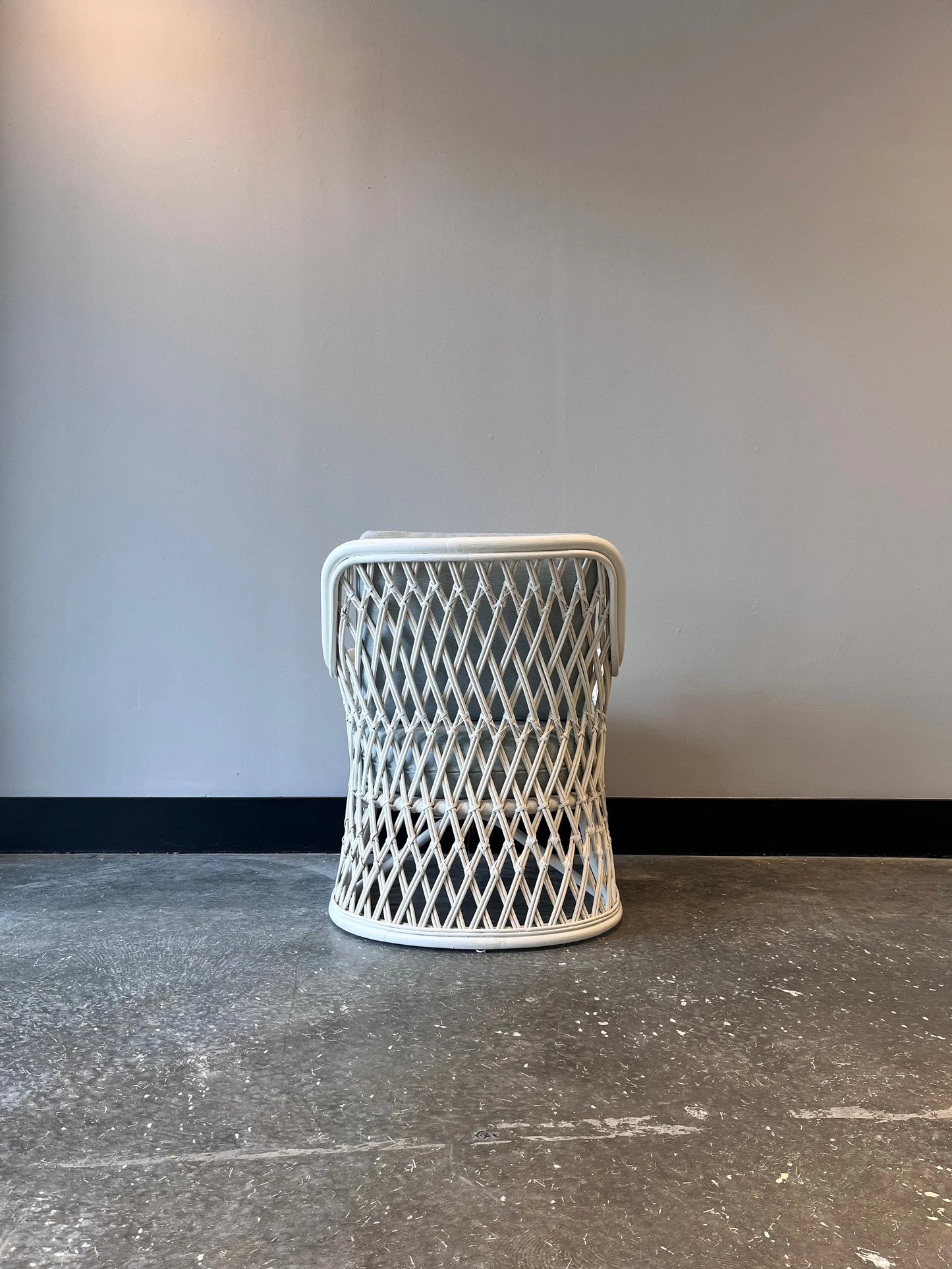 Vintage White Rattan Chair