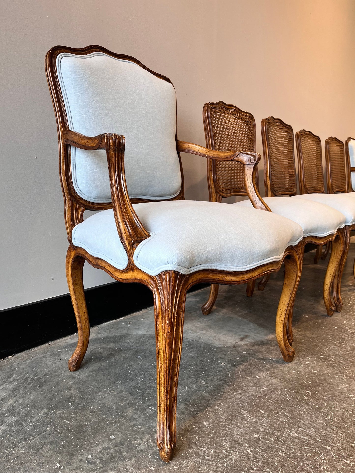 Vintage French Provincial Louis XV Style Chairs