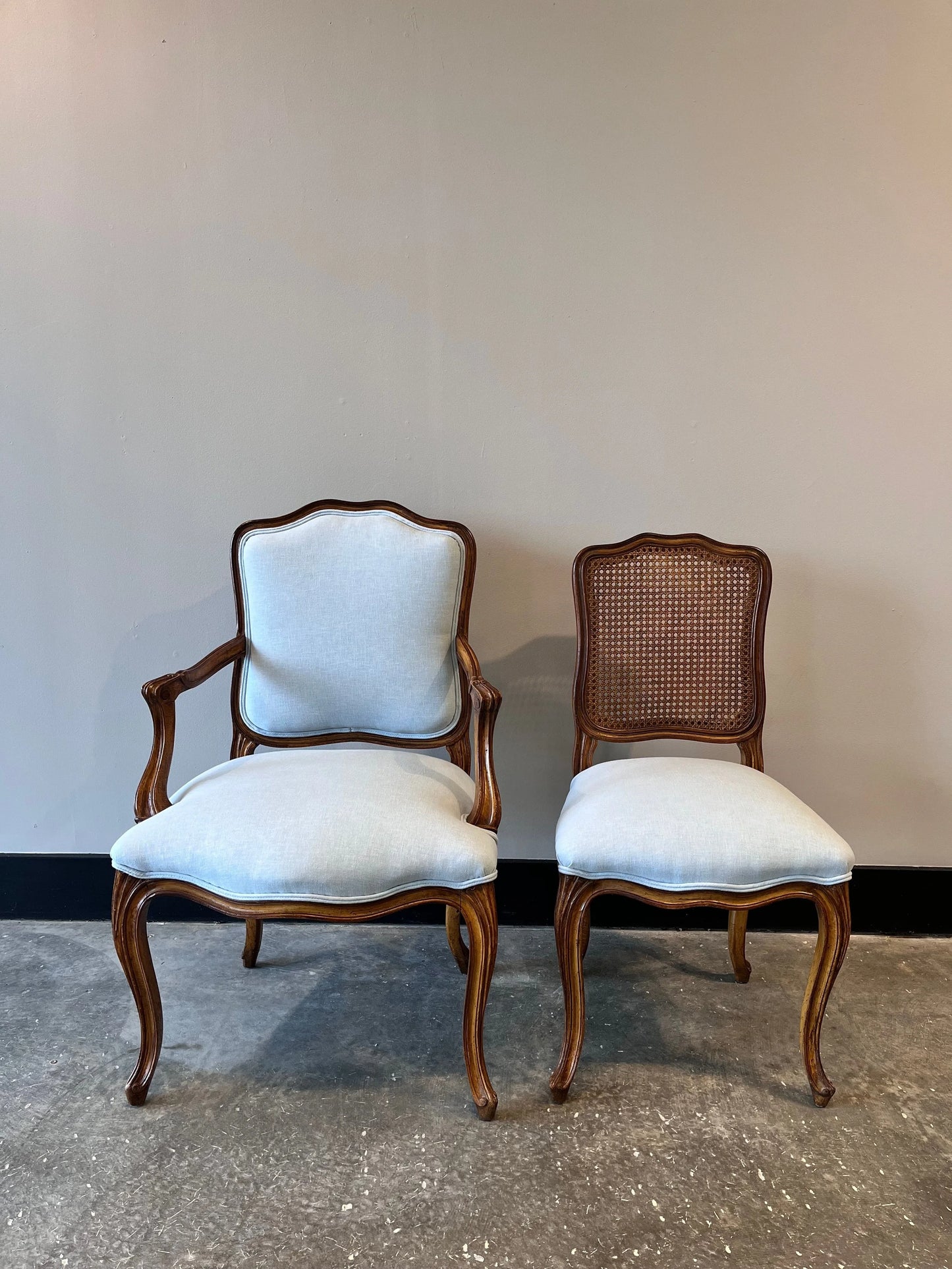 Vintage French Provincial Louis XV Style Chairs