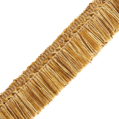 1.5" Courteau Brush Fringe Trim by Samuel & Sons in Shades Tan/Brown