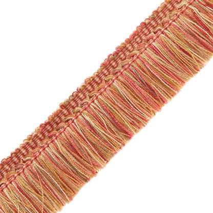 1.5" Courteau Brush Fringe Trim by Samuel & Sons in Coral/Mint/Ivory