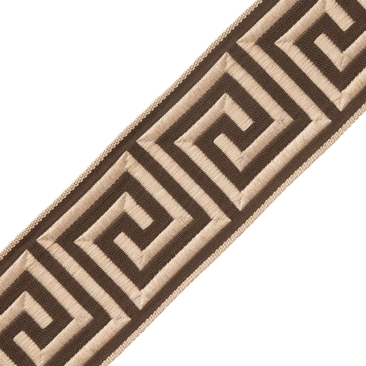 2.75" Aristotle Greek Key Trim by Samuel & Sons in Chocolate