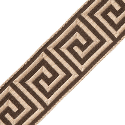 2.75" Aristotle Greek Key Trim by Samuel & Sons in Chocolate