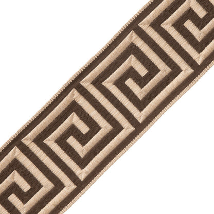 2.75" Aristotle Greek Key Trim by Samuel & Sons in Chocolate