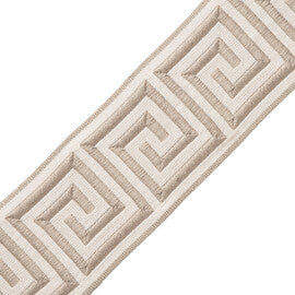 2.75" Aristotle Greek Key Trim by Samuel & Sons in Mourning Dove