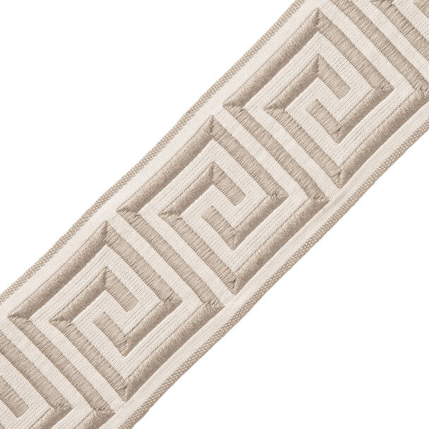 2.75" Aristotle Greek Key Trim by Samuel & Sons in Mourning Dove