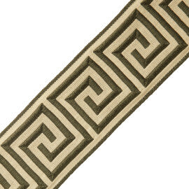 2.75" Aristotle Greek Key Trim by Samuel & Sons in Olive