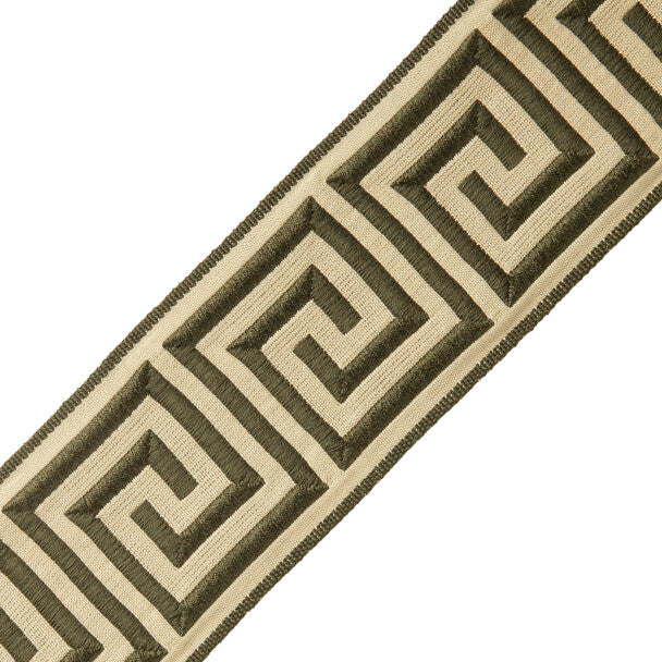 2.75" Aristotle Greek Key Trim by Samuel & Sons in Olive