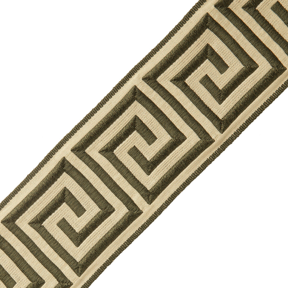 2.75" Aristotle Greek Key Trim by Samuel & Sons in Olive