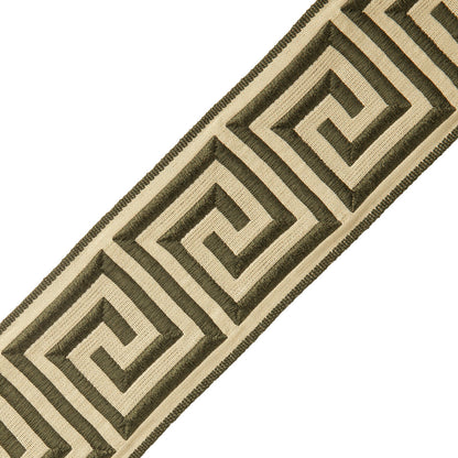 2.75" Aristotle Greek Key Trim by Samuel & Sons in Olive