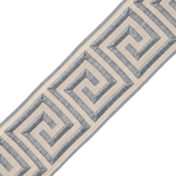 2.75" Aristotle Greek Key Trim by Samuel & Sons in Porcelain Blue