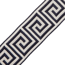 2.75" Aristotle Greek Key Trim by Samuel & Sons in Midnight Blue