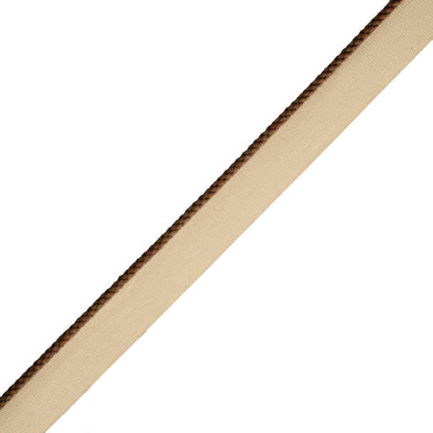 1/8" Cambridge Cord With Tape Trim by Samuel & Sons in Brown