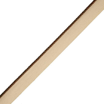 1/8" Cambridge Cord With Tape Trim by Samuel & Sons in Brown