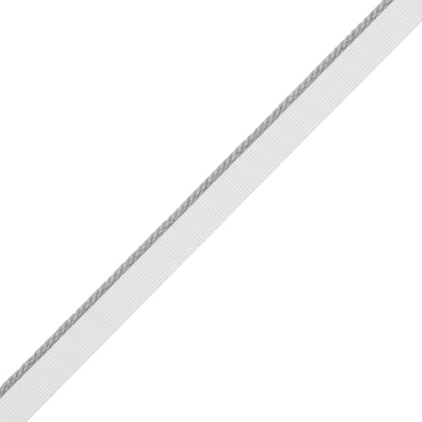 1/8" Cambridge Cord With Tape Trim by Samuel & Sons in Sterling